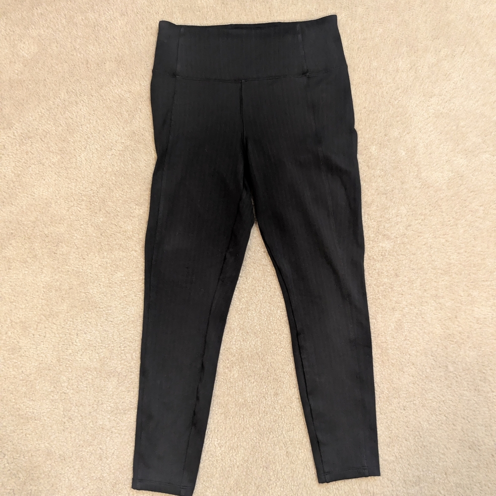 Athleta Women's Delancey Herringbone Black Tights